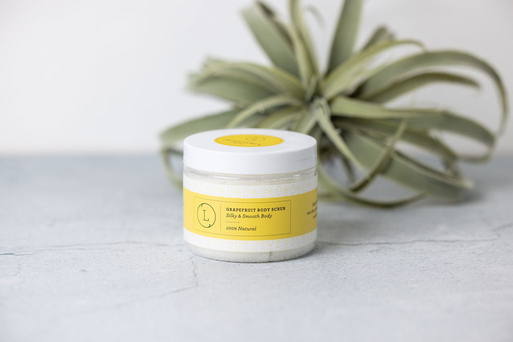 CBD Grapefruit Body Salt Scrub with CBD - Moisturizing and fresh (THC free)-3