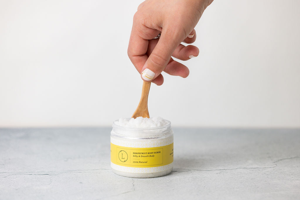 CBD Grapefruit Body Salt Scrub with CBD - Moisturizing and fresh (THC free)-2